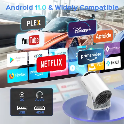 Mini Proyector Con Wifi Y Bluetooth, Proyector Portátil Gi.