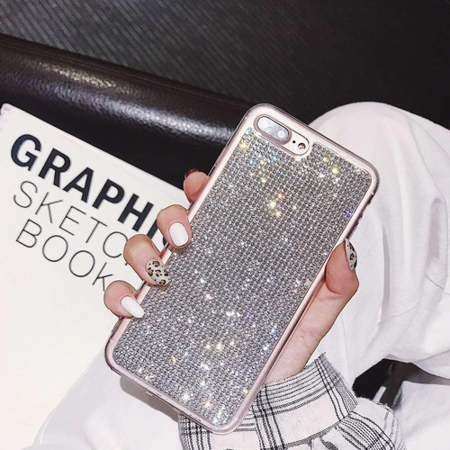 Imagen 4 de 7 de Funda Todos Los Equipos Piedras Brillante Dama Mujer Case 3d