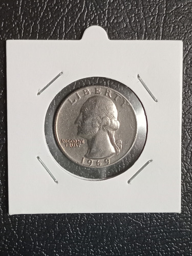 Eeuu 1969. Moneda Quarter Dollar C/error De Giro. Mira!!!! (Usado)