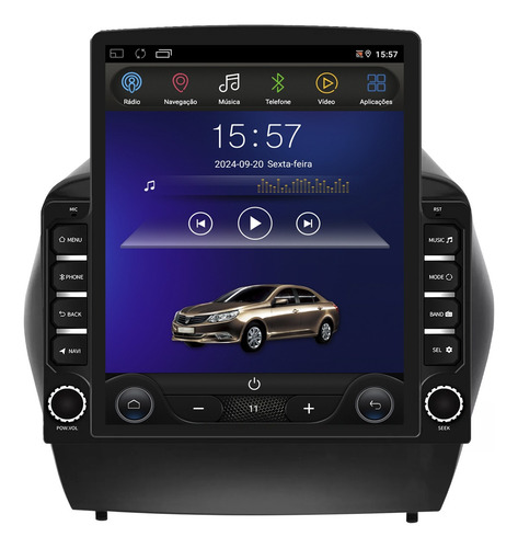 Kit Multimidia Ix35 10/17 9,7p Android Carplay 2gb 64gb