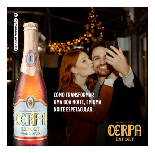 Cerveja Cerpa Export - Long Neck De 350ml - Caixa Com 24 Un