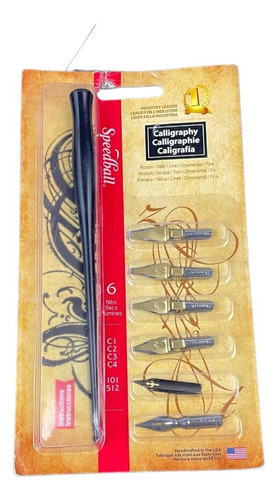 Imagen 2 de 3 de Plumillas Speedball Con 6 Plumillas Y 1 Manguillo # 2961
