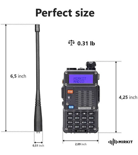 Combo Radios Uv-5r Mk5 8w 2020 1800 Mah Baofeng Mirkit