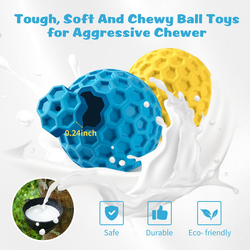 Juguete Para Perros Hippie Indestructible Squeaky Balls, Paq