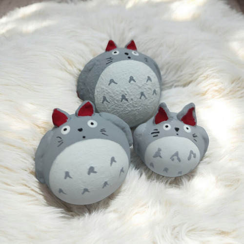 Daruma-totoro: Amuleto De Buena Suerte Y Protección 3 Cm
