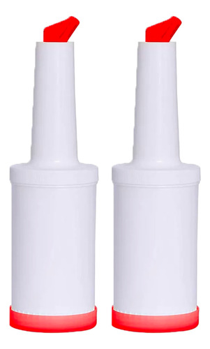 Botella Vertedor De Jugos Bar Bebidas Licores 1 Litro 2 Pzs Color Color Al Azar