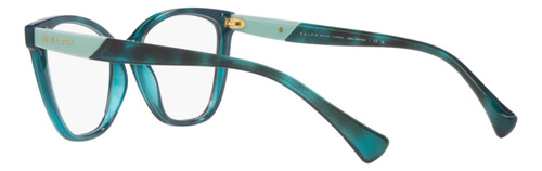 Armação Óculos De Grau Ralph Ralph Lauren Ra7166l 6175 54 Cor Havana Azul Pavão