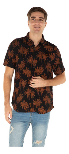 Camisa Para Hombre Estampado De Palmeras Quarry