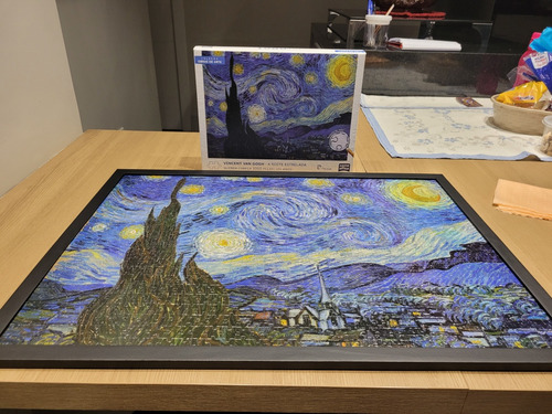 Quebra-cabeça Montado - A Noite Estrelada - Van Gogh