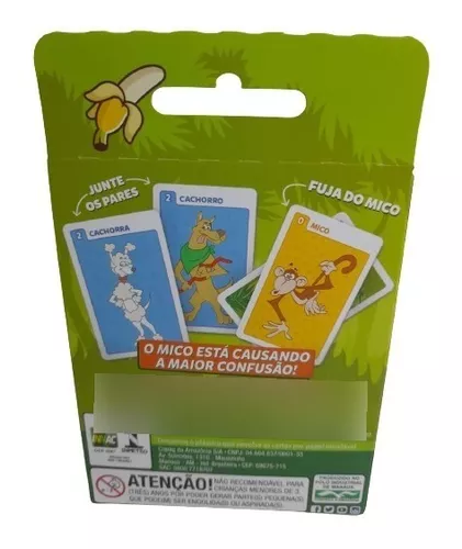 Jogo Do Mico Carta Educativo Infantil Menino Menina 4 Anos Copag Original  Divertido com 55 Cartas