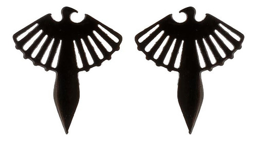 Aretes Acero Inoxidable Negro Dije Pareja Amor Novia Amiga Ave Fénix