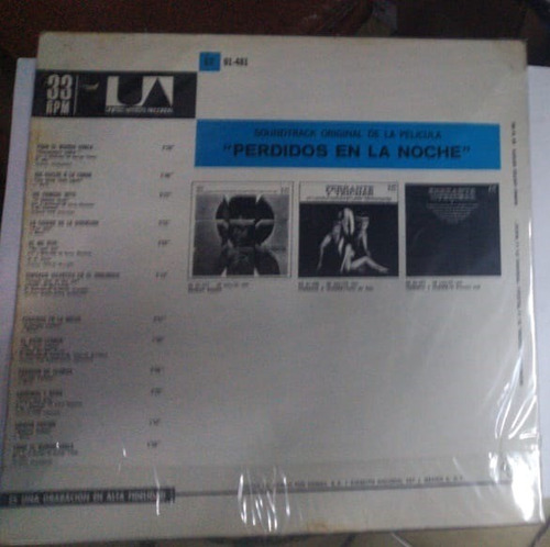 Midnight Cowboy Lp Perdidos En La Noche Mx 1970 (Usado)