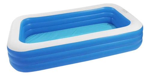 Piscina Alberca Inflable Familiar 3 Anillos 260x160x60 Cm Azul