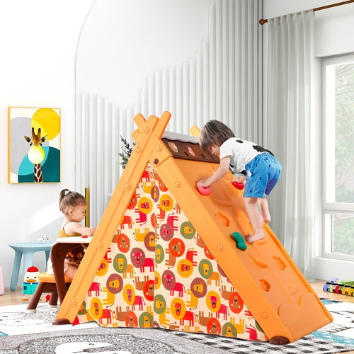 Tienda Teepee 4 En 1 - Caballete, Escritorio, Escalador Kidz
