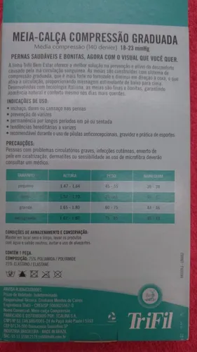 Meia calça compressão trifil sales