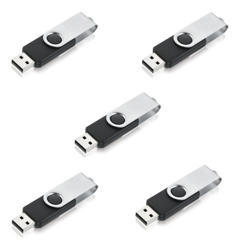 Kit 5 Pendrive Multilaser Twist 16gb Preto - Pd588 - Atacado