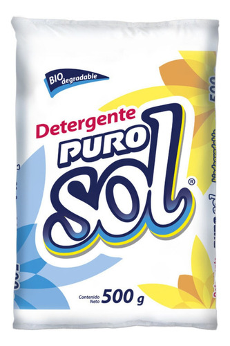 Detergente Biodegradable Puro Sol 20 Pz De 500g