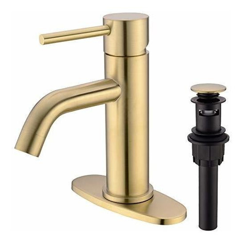 Grifo Monomando Para Lavabo Baño Trustmi Laton Desagüe