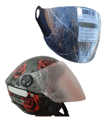Cascos Protork New Liberty3 Importados. + Visor Oscuro!!! Negro Y Gris Girasol L