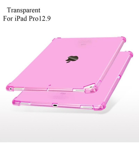 Imagen 2 de 5 de Carcasa De Silicona C/rosa Para iPad Pro 12.9 (2015-2017)