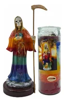 Comprar Figura Santa Muerte Proteccion 7 Potencias 22 Cm + Veladora 