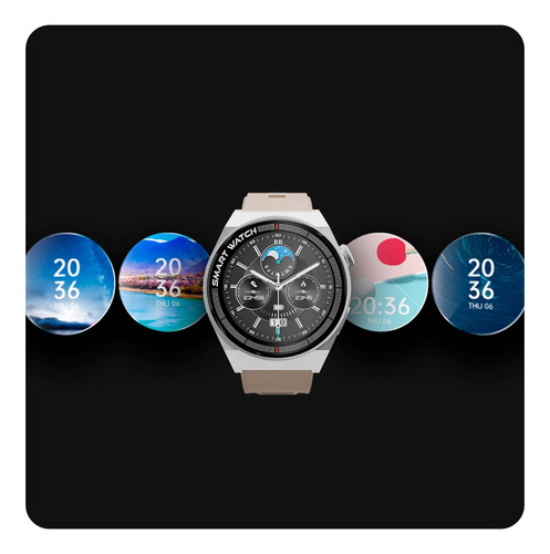 Relógio Smartwatch Touch 1,28 Ip67 Gt Classic Bege Goldentec
