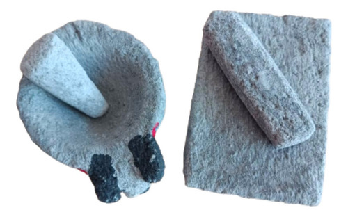 Mini Juguete Tradicional Molcajete Y Metate Piedra Juego Toy