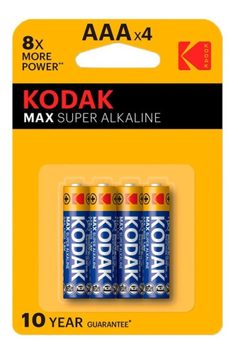 Pilas Alkalinas Kodak Aaa Triple A 4 Unidades