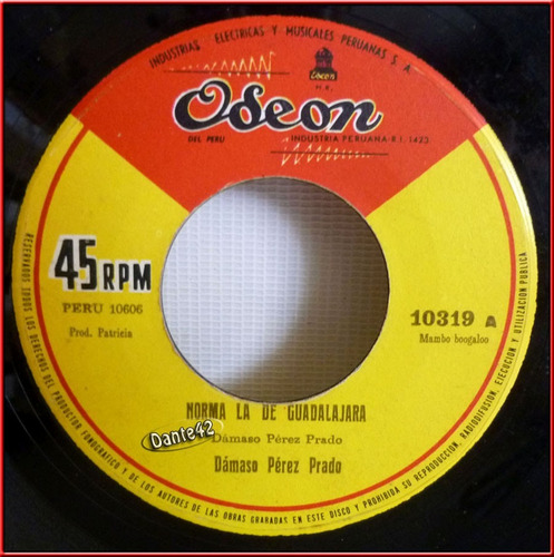 Dante42 Disco 45 Vinilo Mambo - Boogaloo (Usado)