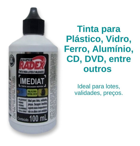 Carimbeira N3 10,8 X 6,6 Cm + Tinta P Plastico