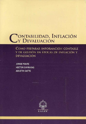 Libro Contabilidad, Inflación Y Devaluación De Agustin Gatto