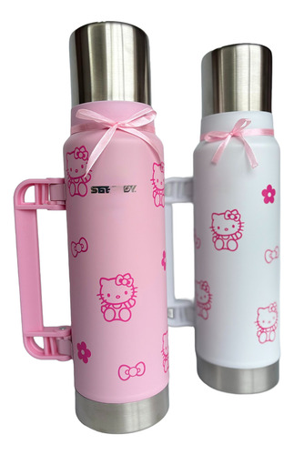 Termo Acero Inoxidable Hello Kitty Pico Cebador Blanco