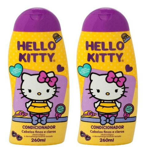 Condicionador Cia Da Natureza Hello Kitty Claros 260ml - 2un