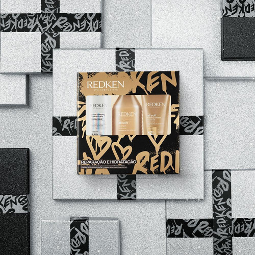 Kit Redken All Soft - Shampoo 300ml E Máscara E Pré Sh