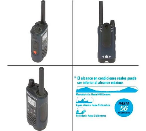 Imagen 4 de 6 de 6x Walkie Talkie Handy Motorola T460 Duo 56km Ivox/vox