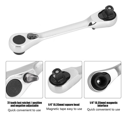 Compatible Destornillador Vaso Trinquete Mini Llave