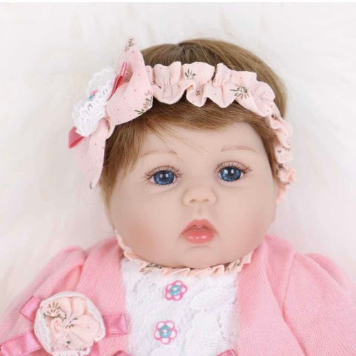 Muñeca Bebé Reborn Con Silicon Y Cuerpo De Algodón 58 Cms.