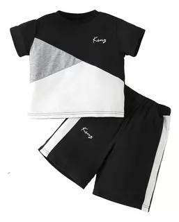 Conjunto 2pcs De Short Y Playera Para Bebé Niños 1-5 Años