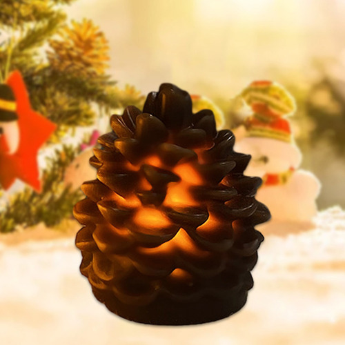 Vela Led Con Forma De Árbol De Navidad En V Que Parpadea, Fu