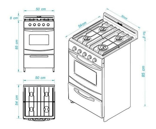 Imagen 2 de 10 de Cocina Escorial Candor Black A Gas Natural Oferta