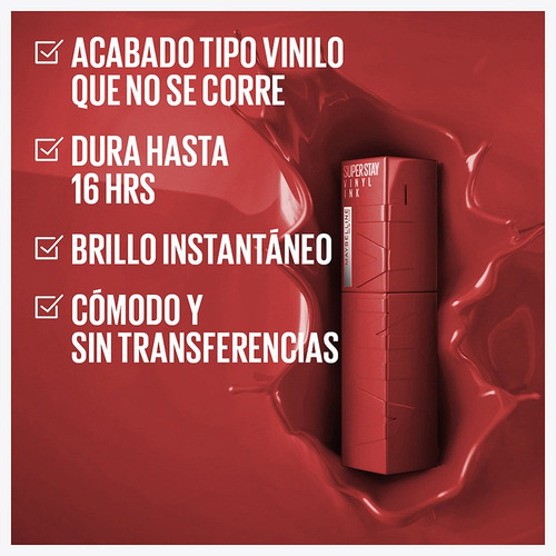 Labial Líquido Maybelline Superstay Vinyl Ink 4.2 Ml