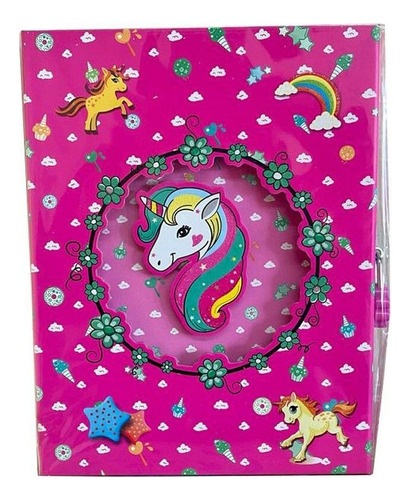 Libreta Diario De Unicornio Para Niñas Con Candado