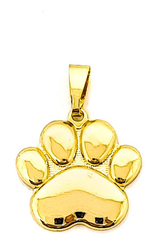 Colgante Huella Perro Grande Enchapado Oro 18k