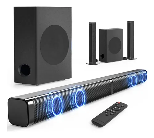 Caixa De Som Soundbar 200W Home Theater Tv Sound Bar Com Subwoofer Bluetooth Som Cinema, Com HDMI ARC, óptico, AUX e Coaxial