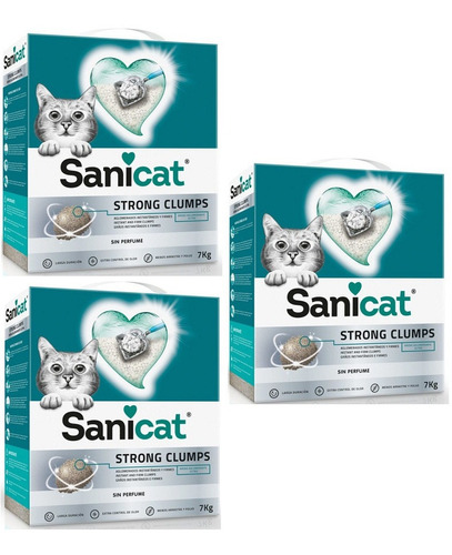 Arena Aglomerante Sanicat Strong Clump 21kg Sin Perfume