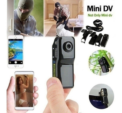 Md80 Mini Dv Videocámara Dvr Videocámara Motocicletas Came Color Negro
