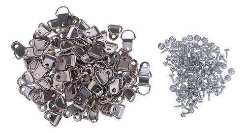 Conjunto De 100 Argolas D Para Pendurar Gancho Porta- Porta-