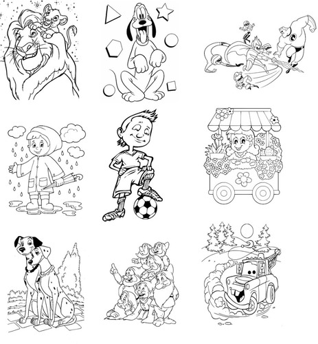 Novos Modelos 600 Desenhos Variados Para Colorir Folha Solta A4 Personagens De Desenhos Animados Para Meninos E Meninas