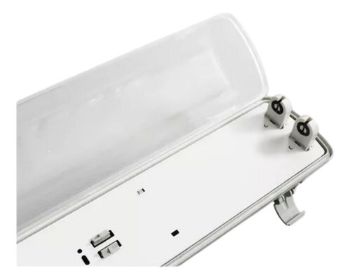 Canoa Estanco Para Doble Tubo Led 2x18w 120cm Ip65 Sin Tubos