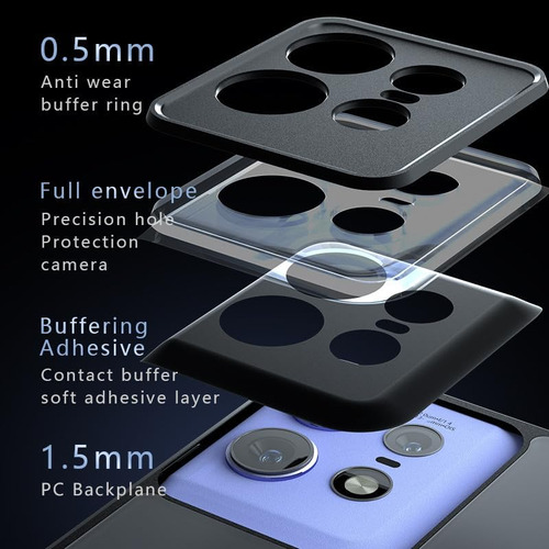 For Oppo Reno 13f Case Funda Silicona Matte Transparente Negro + 2 Templado Mica